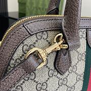 Fortok Gucci Ophidia Small Handbag Beige And Ebony GG Supreme Canvas 795249 31.5x16.5x8cm - 3