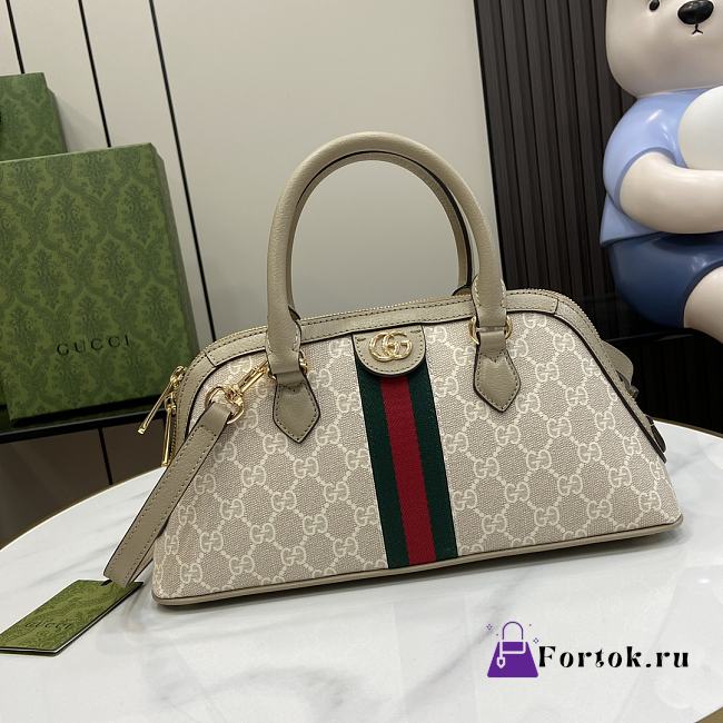 Fortok Gucci Ophidia Small Handbag White GG Supreme Canvas 795249 31.5x16.5x8cm - 1