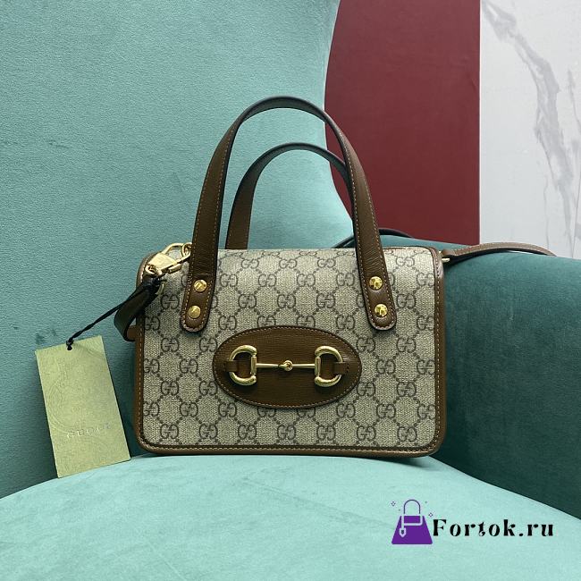 Fortok Gucci Horsebit 1955 Top Handle Bag 23x12x16cm - 1