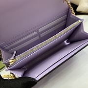 Fortok Gucci GG Purple Leather Chain Wallet 781555 20x13x6cm - 4