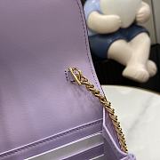 Fortok Gucci GG Purple Leather Chain Wallet 781555 20x13x6cm - 3