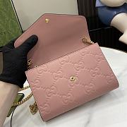 Fortok Gucci GG Pink Leather Chain Wallet 781555 20x13x6cm - 3