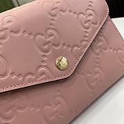 Fortok Gucci GG Pink Leather Chain Wallet 781555 20x13x6cm - 2