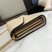 Fortok Gucci GG Beige Leather Chain Wallet 781555 20x13x6cm - 6