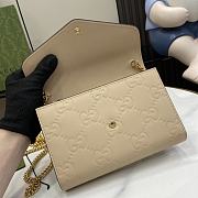 Fortok Gucci GG Beige Leather Chain Wallet 781555 20x13x6cm - 3