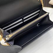 Fortok Gucci GG Black Leather Chain Wallet 781555 20x13x6cm - 4