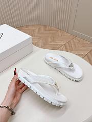 Fortok Prada Velvet Slides in White - 5