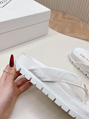 Fortok Prada Velvet Slides in White - 3