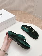 Fortok Prada Velvet Slides in Green - 6