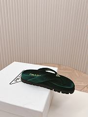 Fortok Prada Velvet Slides in Green - 3