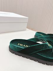 Fortok Prada Velvet Slides in Green - 2