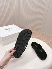 Fortok Prada Velvet Slides in Black - 3