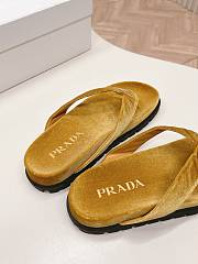 Fortok Prada Velvet Slides in Brown - 6