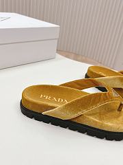 Fortok Prada Velvet Slides in Brown - 3