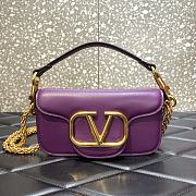 Fortok Valentino Garavani Loco Shoulder Bag Purple 20cm - 1