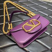 Fortok Valentino Garavani Loco Shoulder Bag Purple 20cm - 4