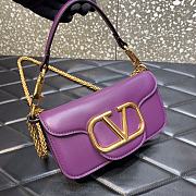 Fortok Valentino Garavani Loco Shoulder Bag Purple 20cm - 6