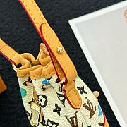 Fortok Louis Vuitton Micro Noe Bag White Keychain M00818 14x6.9cm - 5