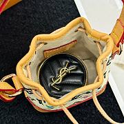 Fortok Louis Vuitton Micro Noe Bag White Keychain M00818 14x6.9cm - 3