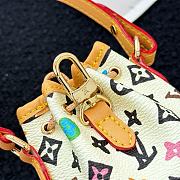 Fortok Louis Vuitton Micro Noe Bag White Keychain M00818 14x6.9cm - 2