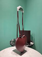 Fortok Alaia Coeur Love Bag in Burgundy 21x17x5cm - 2