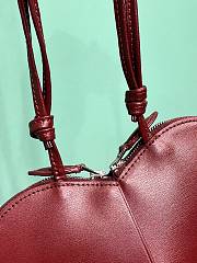 Fortok Alaia Coeur Love Bag in Burgundy 21x17x5cm - 5
