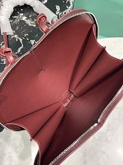 Fortok Alaia Coeur Love Bag in Burgundy 21x17x5cm - 4