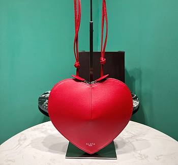 Fortok Alaia Coeur Love Bag in Red 21x17x5cm