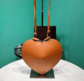 Fortok Alaia Coeur Love Bag in Tan 21x17x5cm