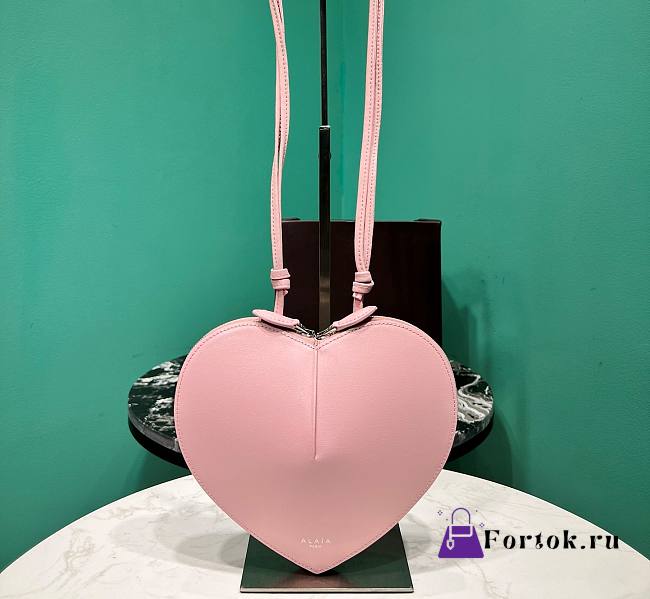 Fortok Alaia Coeur Love Bag in Pink 21x17x5cm - 1