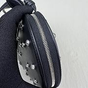 Fortok Alaia Coeur Diamond Love Bag in Black 21x17x5cm - 5