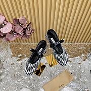 Fortok Alaia Crystal-Embellilshed Leather Ballerina Flats in Black - 4