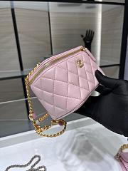 Fortok Chanel 22B Gem Chain Box Bag in Pink AP2937Y 17.x9.5x8cm  - 2