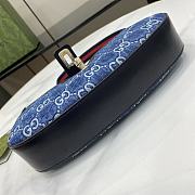 Fortok Gucci Moon Side Mini Shoulder Bag Blue Denim 786015 12x24x5cm - 6