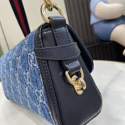 Fortok Gucci Luce Small Shoulder Bag Blue Denim 786027 27.5x12.5x6.5cm - 6