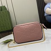 Fortok Gucci Super Mini Shoulder Bag in Pink 781554 18x11x4cm - 2