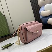 Fortok Gucci Super Mini Shoulder Bag in Pink 781554 18x11x4cm - 3