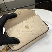 Fortok Gucci Super Mini Shoulder Bag in Beige 781554 18x11x4cm - 4