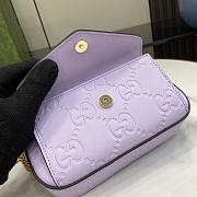 Fortok Gucci Super Mini Shoulder Bag in Purple 781554 18x11x4cm - 3
