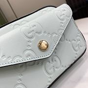 Fortok Gucci Super Mini Shoulder Bag in Blue 781554 18x11x4cm - 4