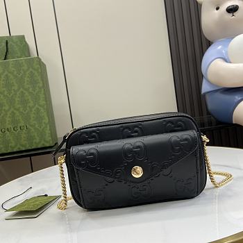 Fortok Gucci Super Mini Shoulder Bag in Black 781554 18x11x4cm