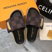 Fortok Louis Vuitton Pool Pillow Flat Comfort Mules Damier Brown  - 4