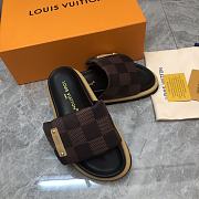 Fortok Louis Vuitton Pool Pillow Flat Comfort Mules Damier Brown  - 3