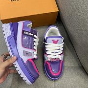 Fortok Louis Vuitton Trainer Maxi Sneaker Purple - 1