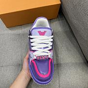 Fortok Louis Vuitton Trainer Maxi Sneaker Purple - 5