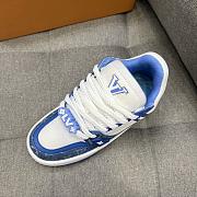 Fortok Louis Vuitton Trainer Maxi Sneaker Blue and White - 6