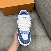 Fortok Louis Vuitton Trainer Maxi Sneaker Blue and White - 4