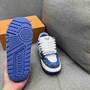 Fortok Louis Vuitton Trainer Maxi Sneaker Blue and White - 2