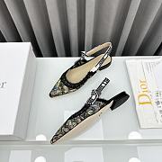 Fortok Dior J’Adior Slingback Pump Quake Oblique Jacquard Embroidered Black - 6