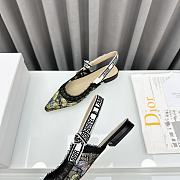 Fortok Dior J’Adior Slingback Pump Quake Oblique Jacquard Embroidered Black - 5